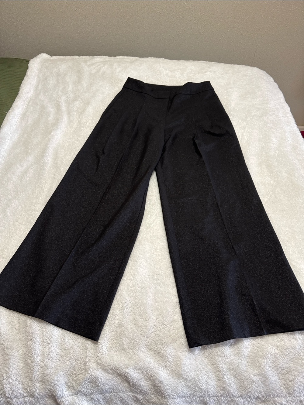 Chico's Black Wide-Leg Trousers